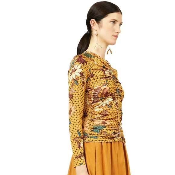 ULLA JOHNSON Eileen top, Amber - Small - Picture 2 of 14